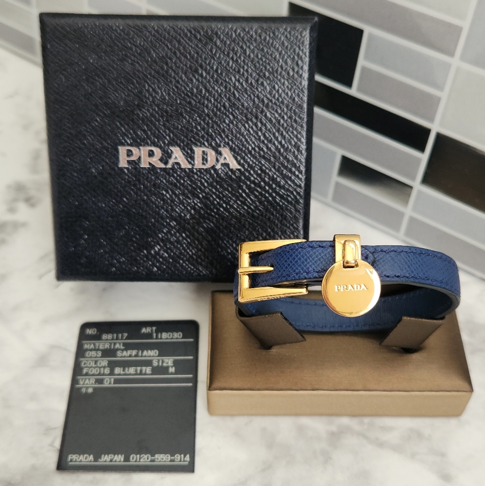 PRADA Saffiano Leather Bracelet